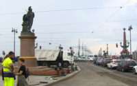 Начался ремонт съездов с Троицкого моста